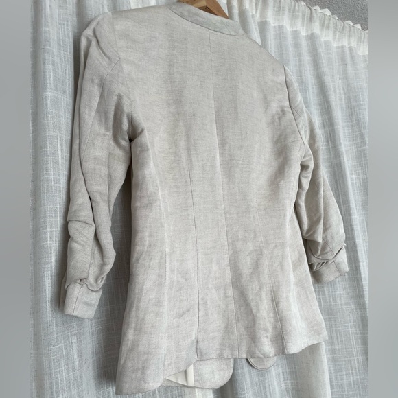 H&M Linen Collarless Blazer Size 4/S - Picture 9 of 9